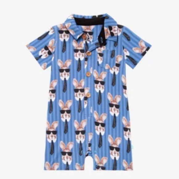 Posh Peanut Other - Posh Peanut Short-sleeve collared onesie - Size 0-3M